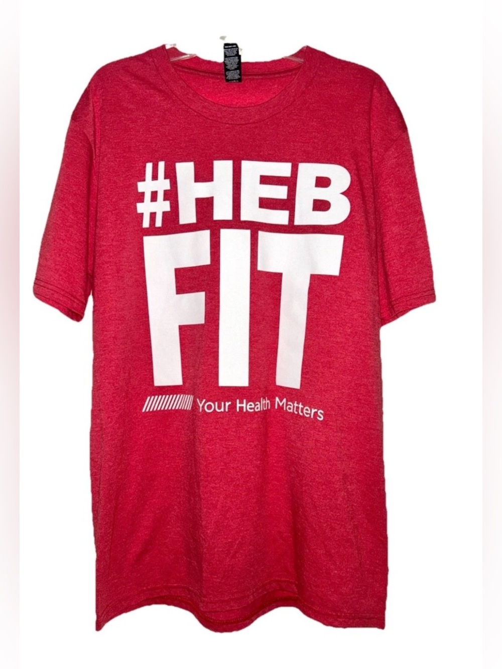 Texas H-E-B Red Unisex Medium Partner Health Fitness Wellness Promo Employee Tee